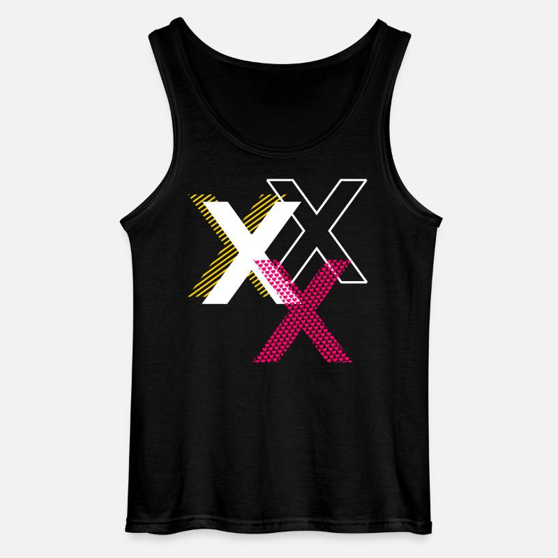 Buchstabe X - Gildan Männer Tank Top - Schwarz