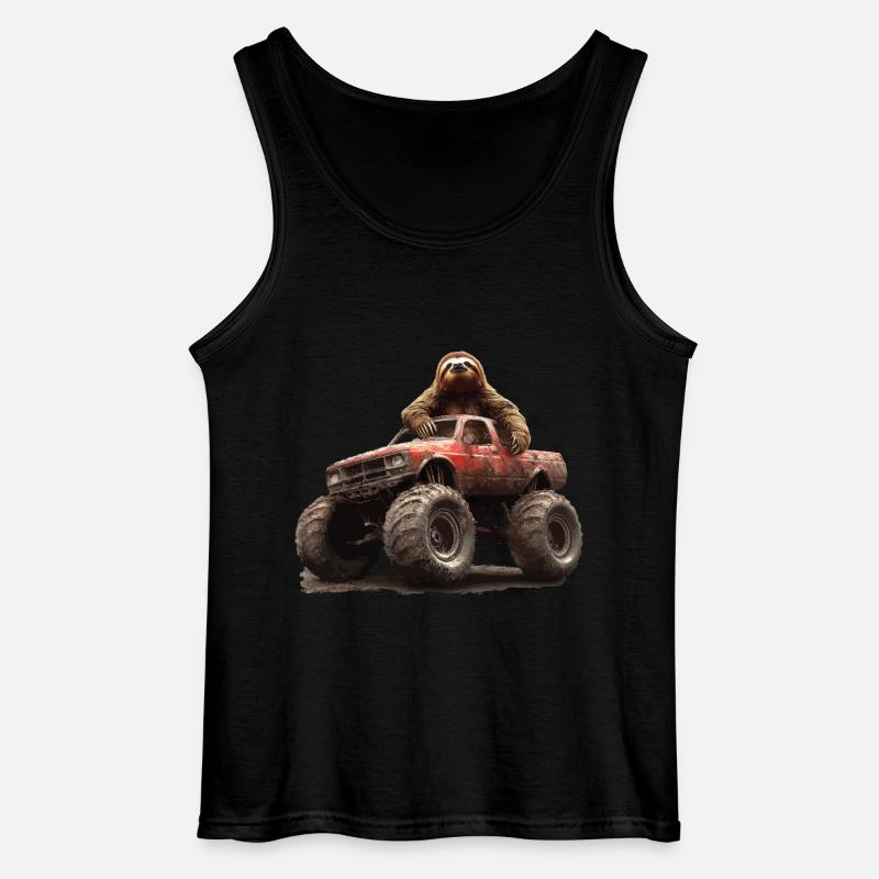 Faultier - Gildan Männer Tank Top - Schwarz