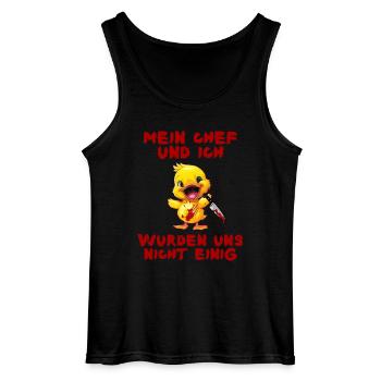 and I couldn't agree - duck knife - Gildan Men’s Tank Top - black - Front - AI Model Male 185 dark (185cm)