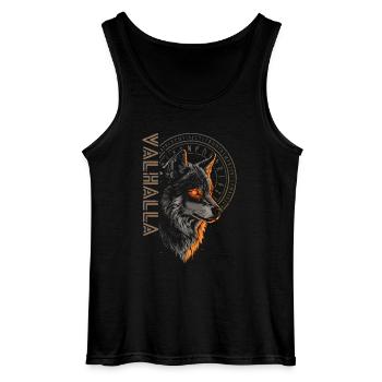 Wolf Runen Vegvisir Wikinger Nordische Kultur - Gildan Männer Tank Top - Schwarz - Vorne - AI Model Male 185 dark (185cm)