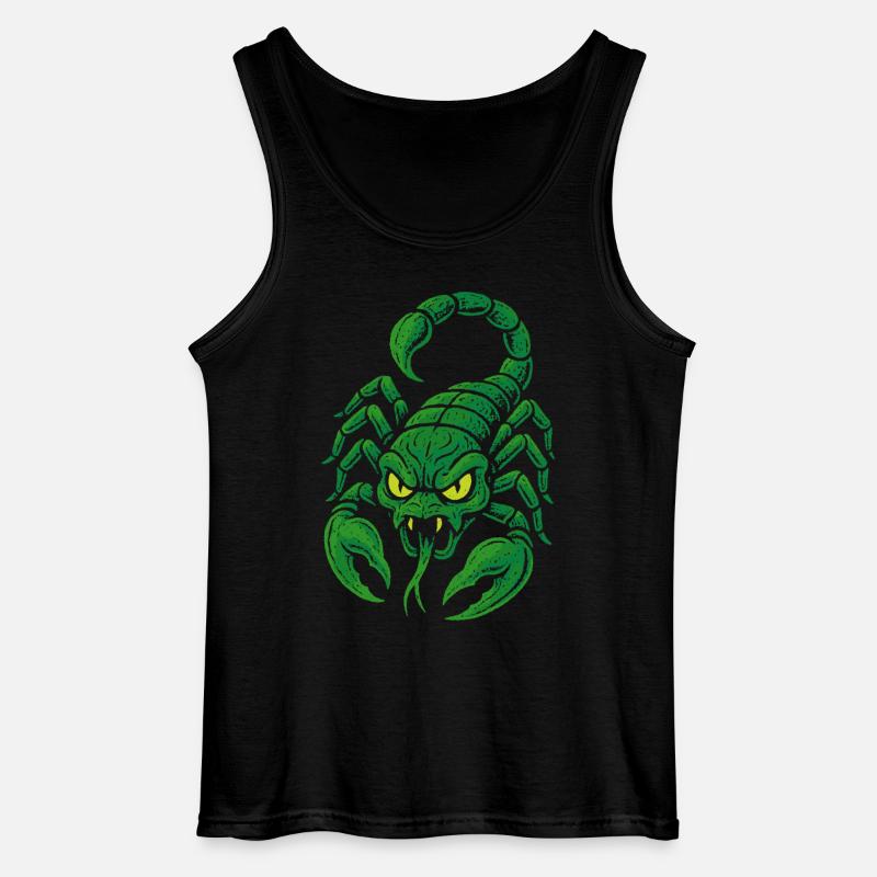 Giftgrüner Skorpion im Comicstil - Gildan Männer Tank Top - Schwarz