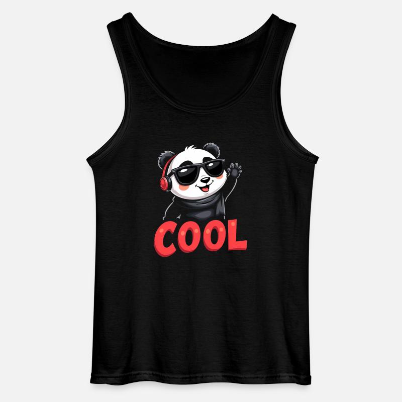 cooler Panda - Gildan Männer Tank Top - Schwarz