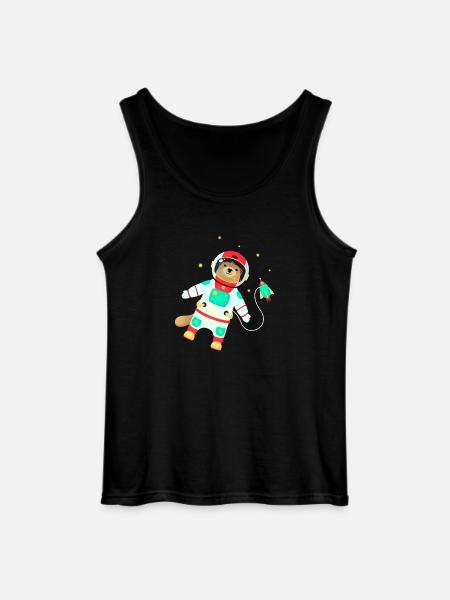 Otter Cosmonaut Suit - Otter Space - Gildan Men’s Tank Top - black
