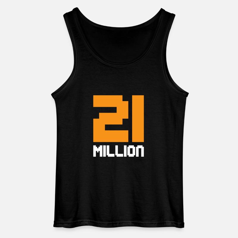21 Millionen Bitcoin - Gildan Männer Tank Top - Schwarz