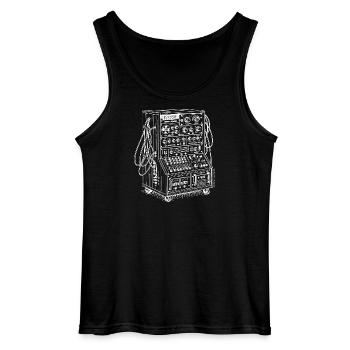 T-Shirt-Control-Tower-Soundsystem - Gildan Männer Tank Top - Schwarz - Vorne - AI Model Male 185 dark (185cm)