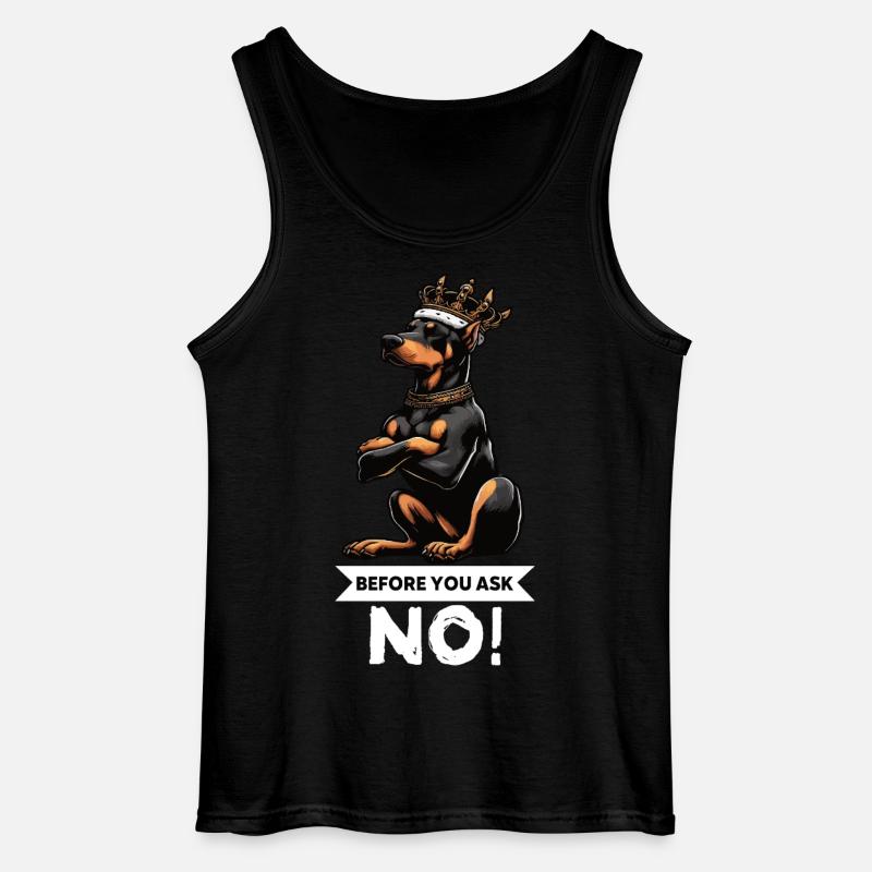 Before You Ask Dobermann Dobermannbesitzer - Gildan Männer Tank Top - Schwarz