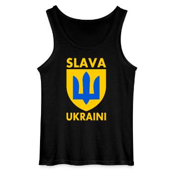 Slava ukraini - Débardeur Gildan Homme - noir - Devant - AI Model Male 185 dark (185cm)