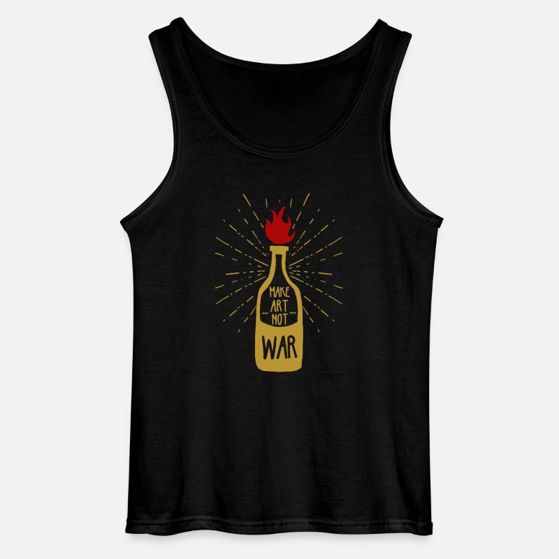 Make art not war - Gildan Men’s Tank Top - black