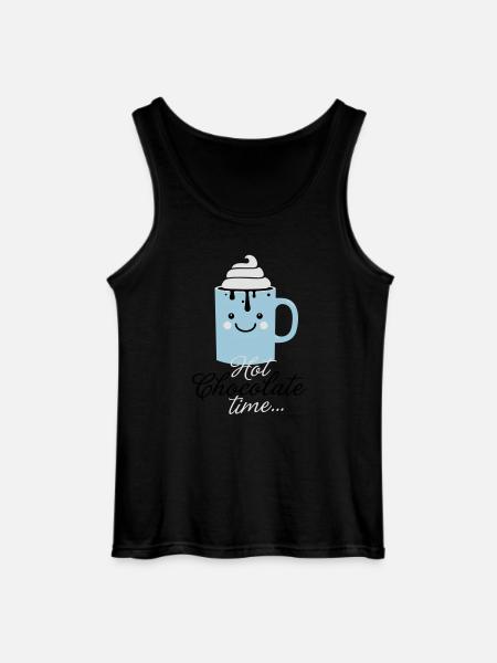 Funny cute mug with i love hot chocolate with - Gildan Men’s Tank Top - black