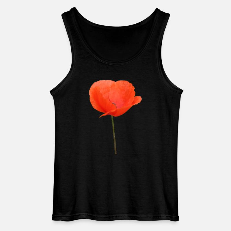 Mohnblume Mohn Klatschmohn - Gildan Männer Tank Top - Schwarz
