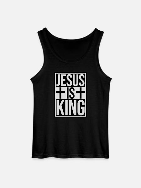 jesus is king quote - Gildan Men’s Tank Top - black
