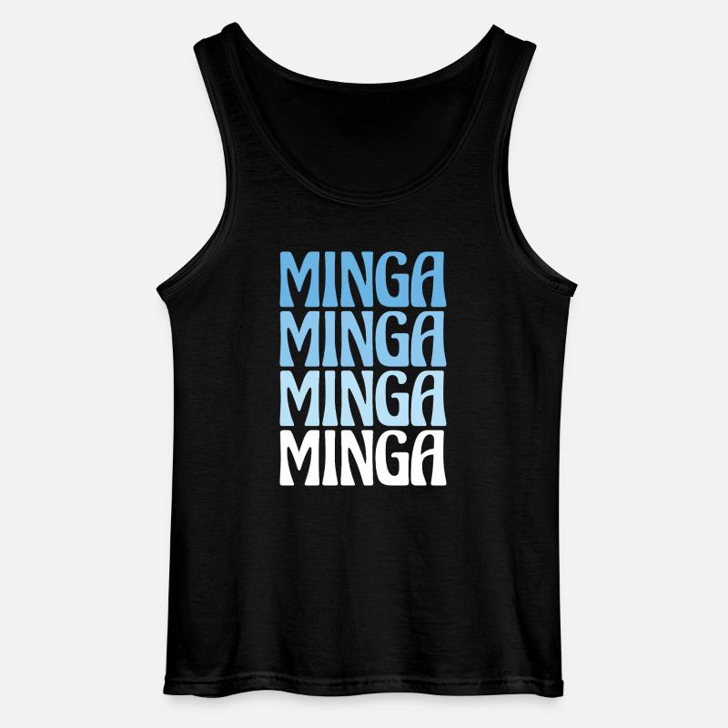 Minga München Dialekt Geschenk - Gildan Männer Tank Top - Schwarz