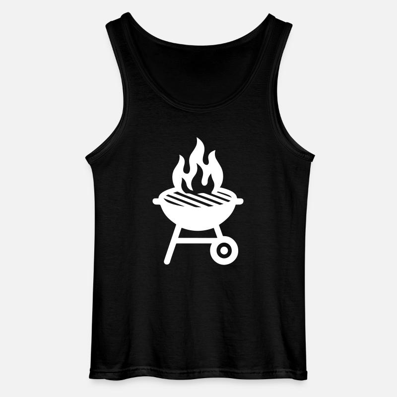 Grill Symbol - Gildan Männer Tank Top - Schwarz