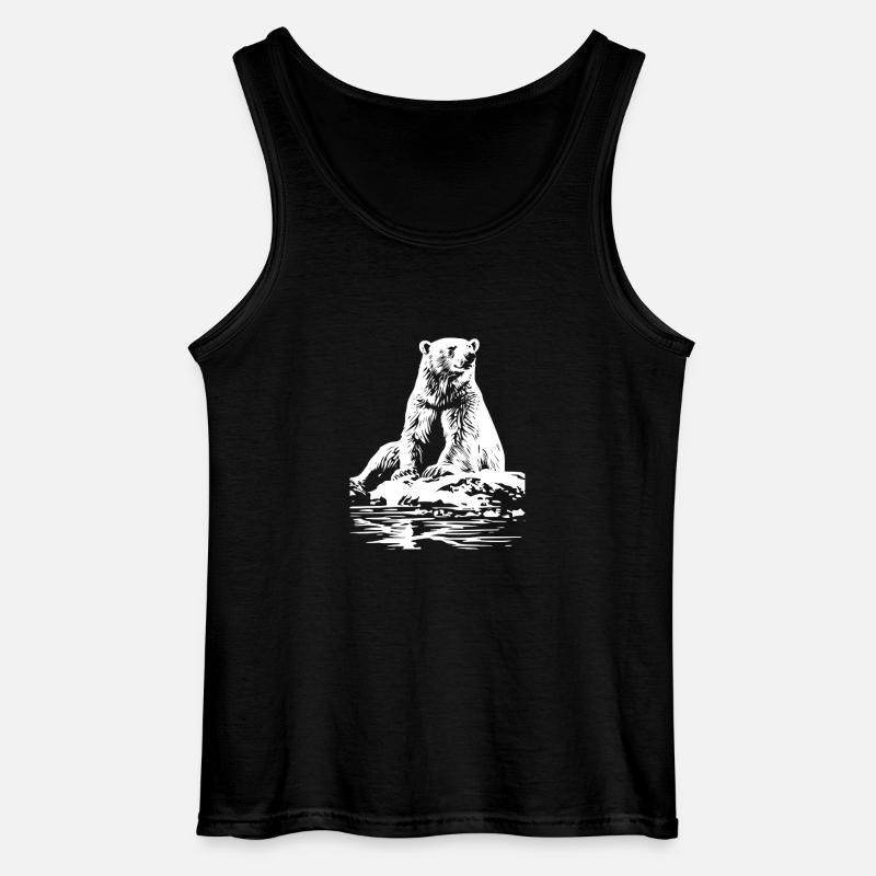 Cool Eisbär - Gildan Männer Tank Top - Schwarz