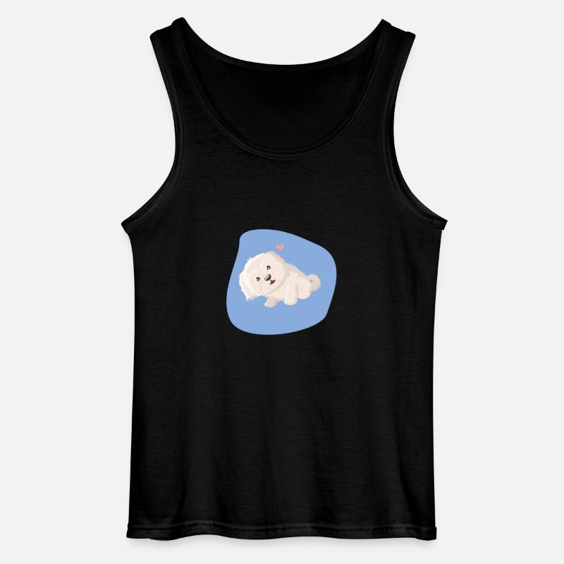 Hundeblick - Gildan Männer Tank Top - Schwarz