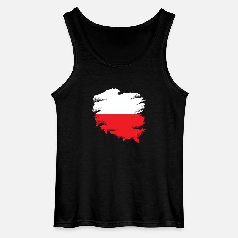 polnische Flagge - Gildan Männer Tank Top - Schwarz
