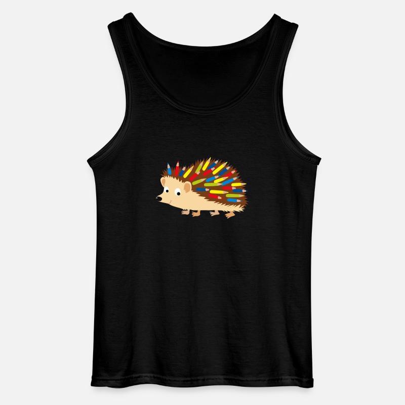 Igel Buntstift - Gildan Männer Tank Top - Schwarz