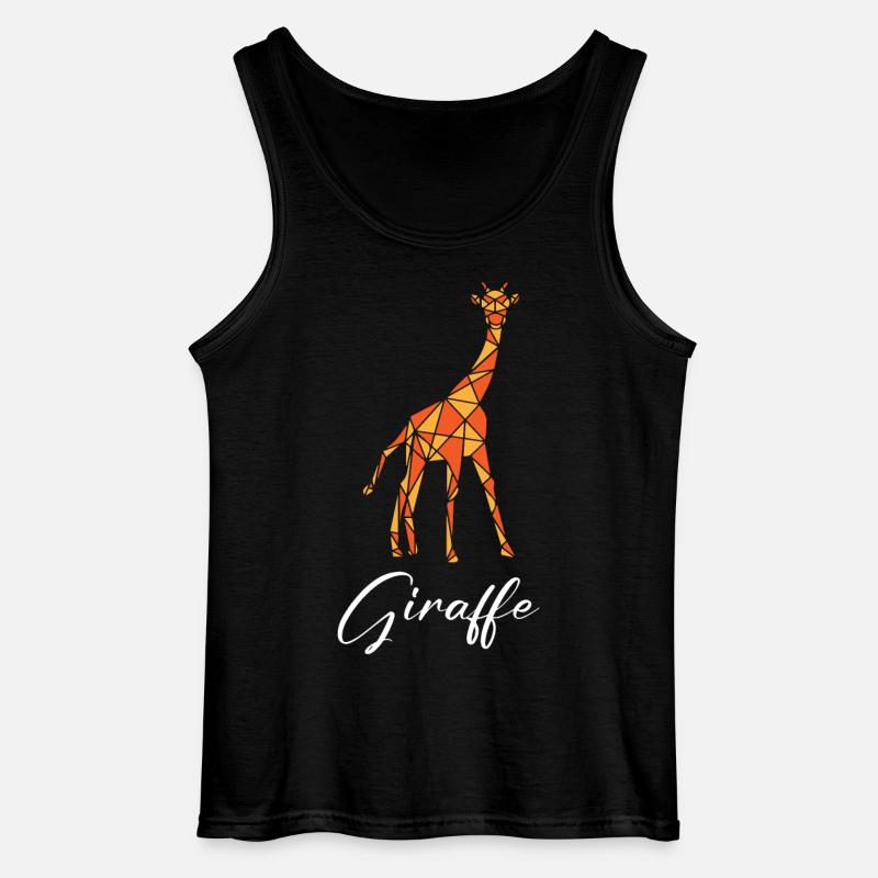 Giraffe Geometric - Gildan Männer Tank Top - Schwarz