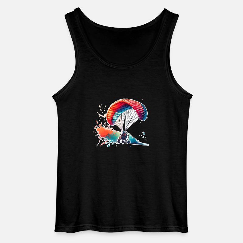 Motorschirm Paramotor - Gildan Männer Tank Top - Schwarz