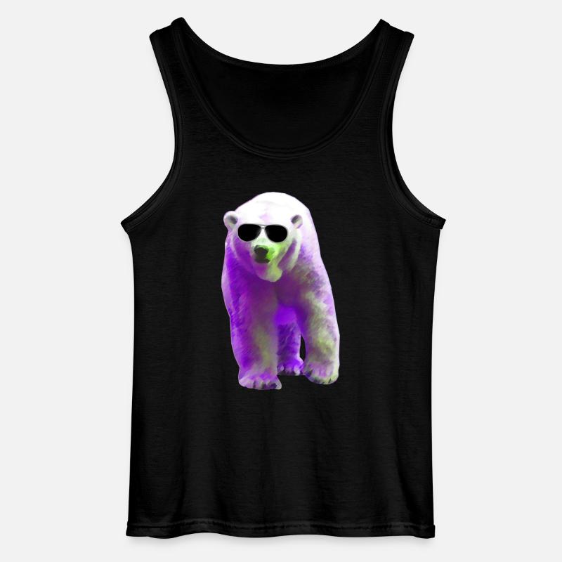 Polar Bear - Eisbär - Gildan Männer Tank Top - Schwarz