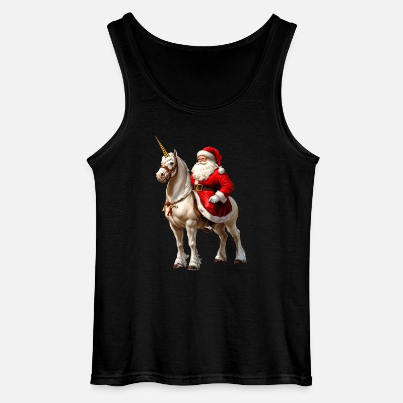 Weihnachtsmann Reiter - Gildan Männer Tank Top - Schwarz
