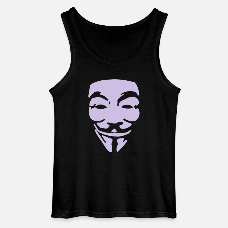 GUY FAWKES, anonymous, occupy - Gildan Männer Tank Top - Schwarz
