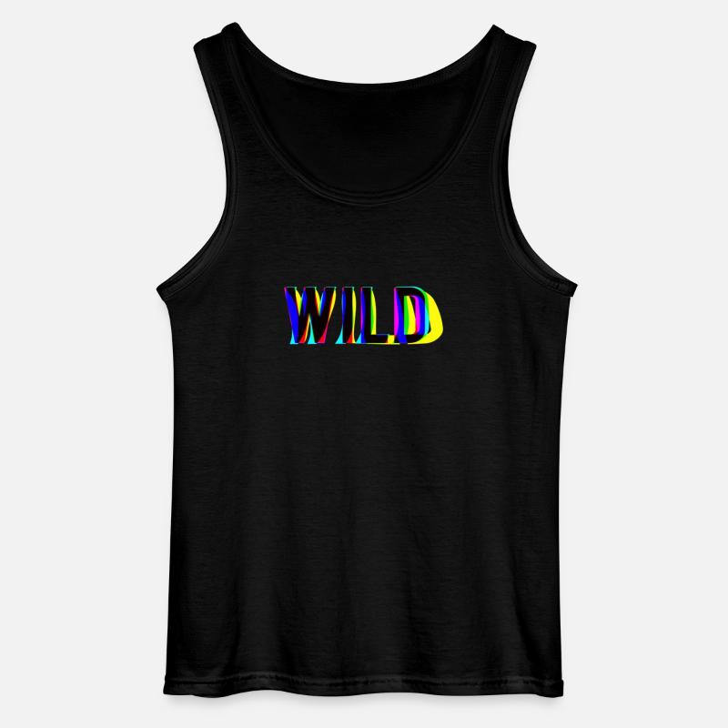 WILD SIND SIE BEREIT? - Gildan Männer Tank Top - Schwarz