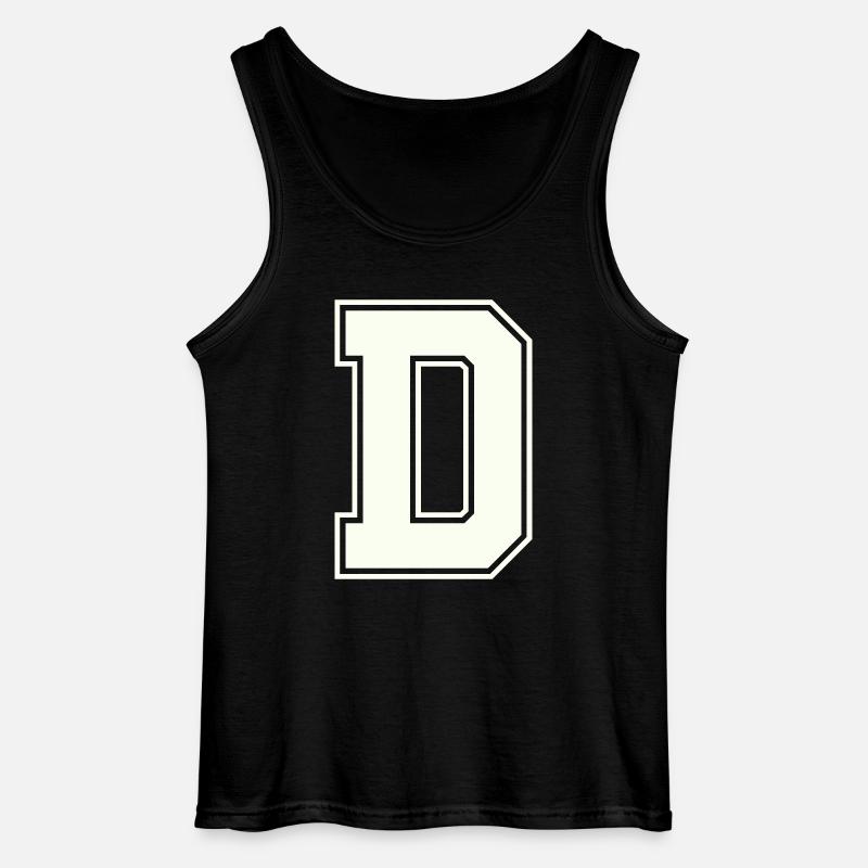 D Buchstabe - Gildan Männer Tank Top - Schwarz