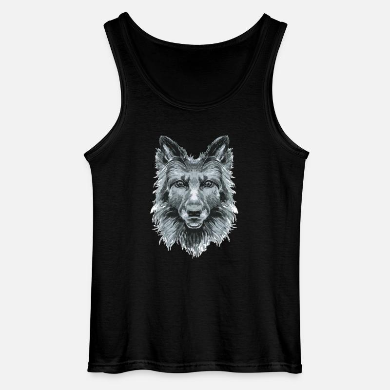 Hund - Gildan Männer Tank Top - Schwarz