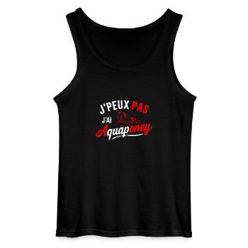 tee shirt je peux pas j ai aquaponey - Débardeur Gildan Homme - noir - Devant - AI Model Male 185 dark (185cm)