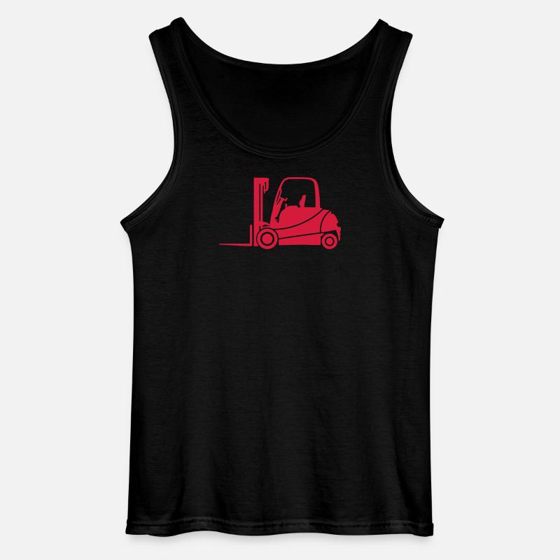 Gabelstapler Silhouette | Industrie & Technik Shir - Gildan Männer Tank Top - Schwarz