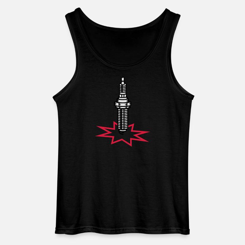 Zündkerze mit Zündfunken - Gildan Männer Tank Top - Schwarz