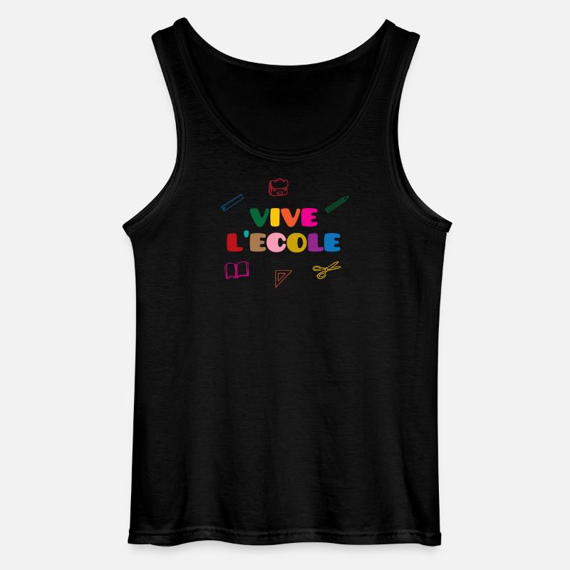 Vive l'Ecole - Gildan Männer Tank Top - Schwarz