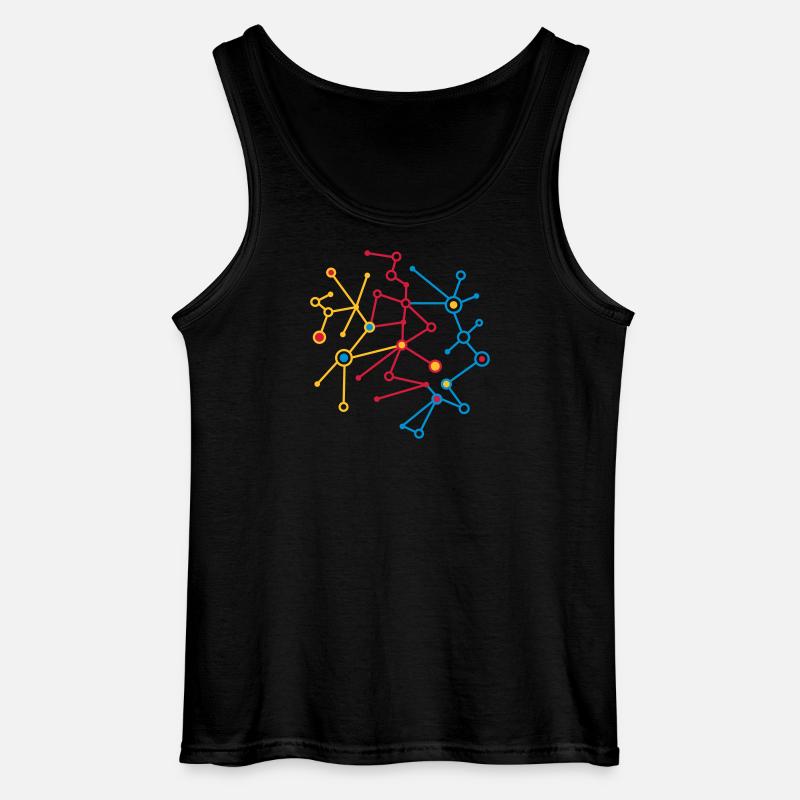 molecular pattern - Gildan Men’s Tank Top - black