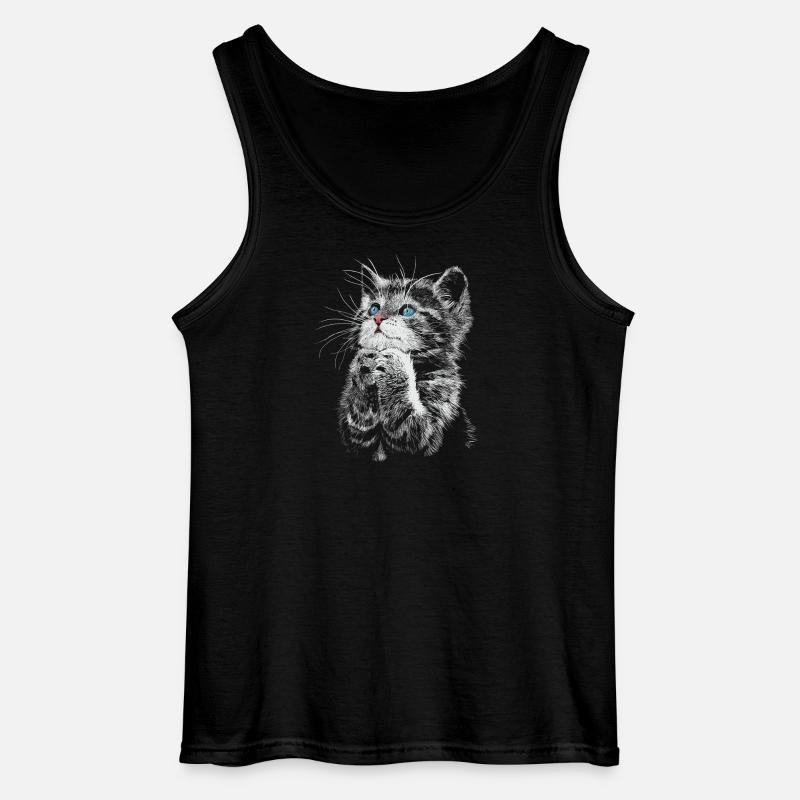 Katze - Gildan Männer Tank Top - Schwarz