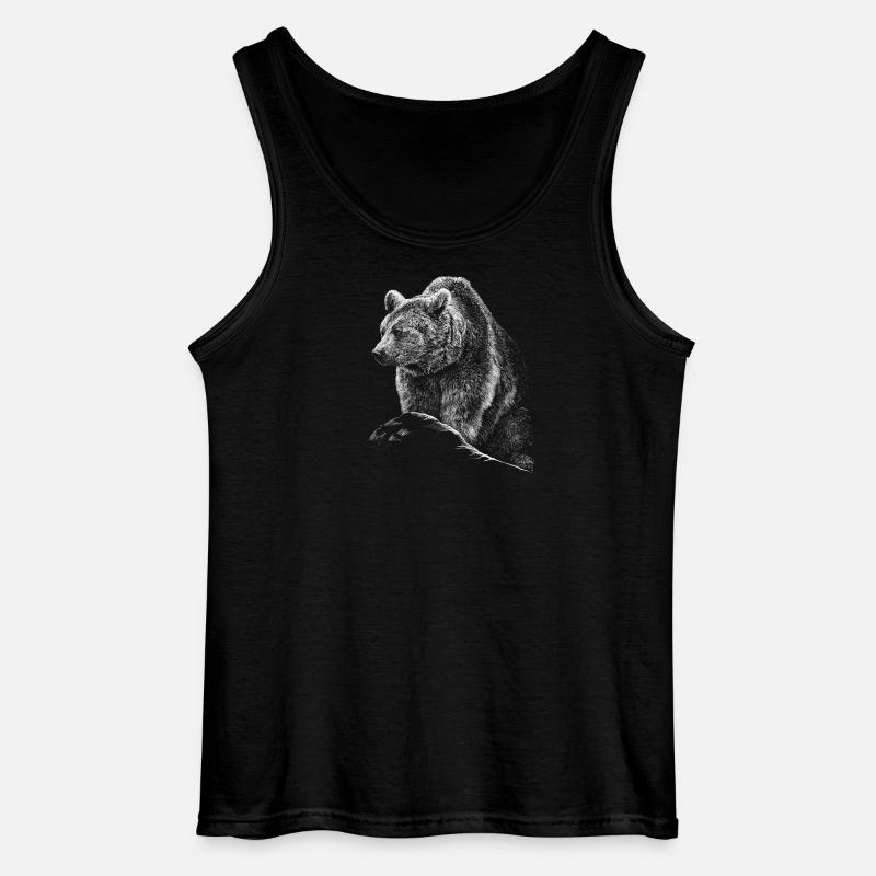 Bär - Gildan Männer Tank Top - Schwarz