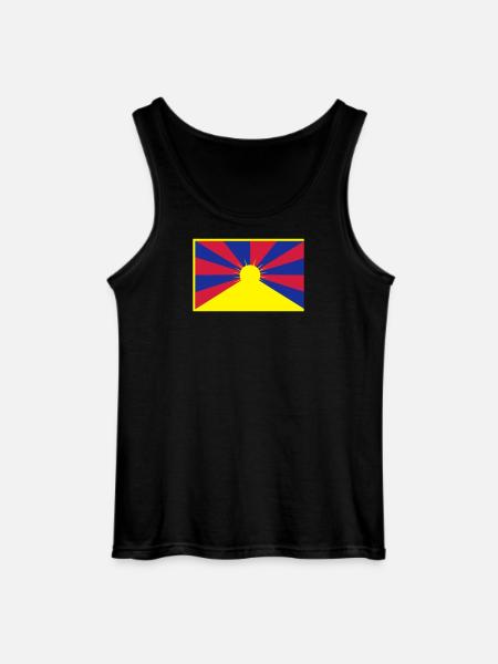 Flag of Tibet - Gildan Men’s Tank Top - black