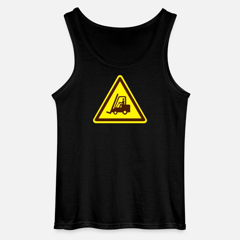 Gabelstapler Schild (Farben anpassbar!) - Gildan Männer Tank Top - Schwarz