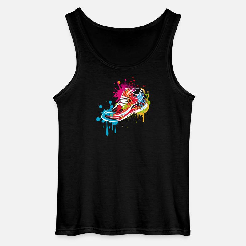 Sneaker Graffiti - Gildan Männer Tank Top - Schwarz