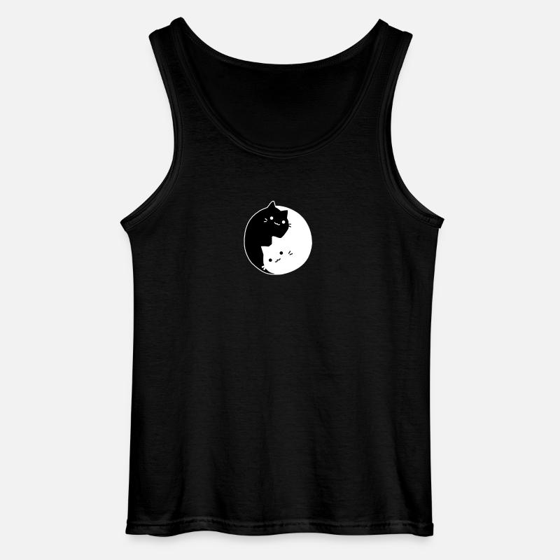 Katze Karma - Gildan Männer Tank Top - Schwarz