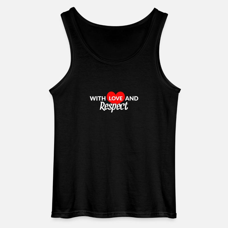 Respect Acceptance Tolerance Recognition Validity - Gildan Men’s Tank Top - black