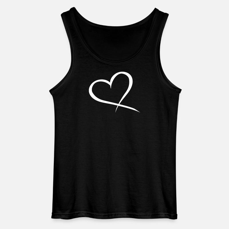 Herz Design Liebe - Gildan Männer Tank Top - Schwarz