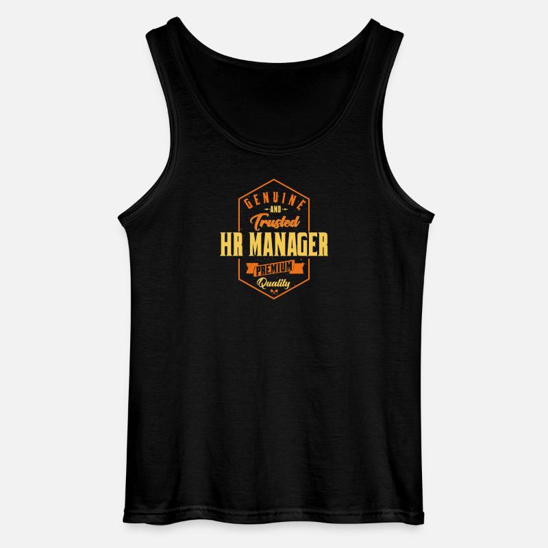Genuine Trusted HR Manager Design - Gildan Männer Tank Top - Schwarz
