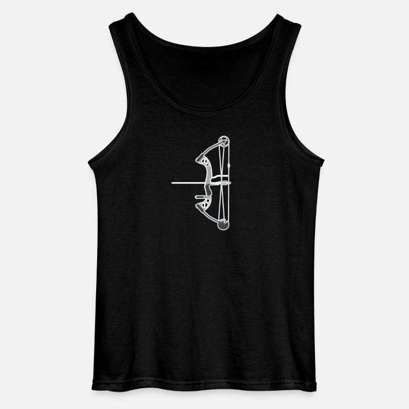 Archery Compound Bow - Gildan Men’s Tank Top - black