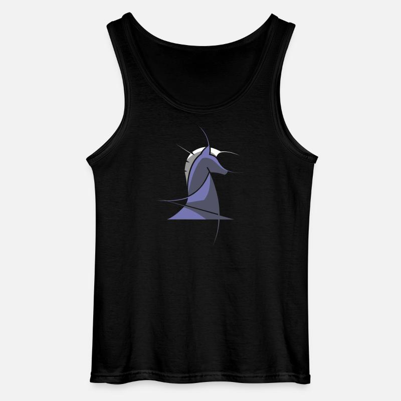 Schachpferd modern – Abstraktes Chess Design - Gildan Männer Tank Top - Schwarz