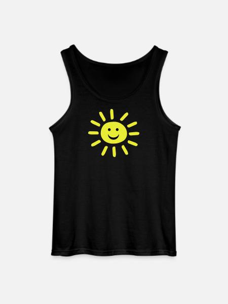 Smiley Summer Sun - Gildan Men’s Tank Top - black