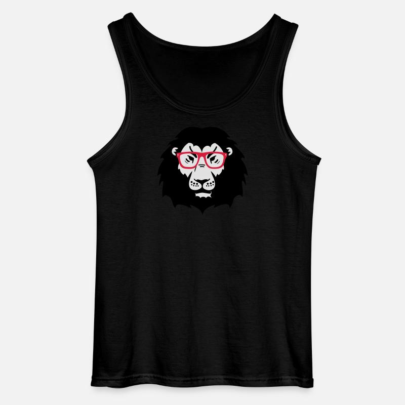 lion Löwe Gläser - Gildan Männer Tank Top - Schwarz