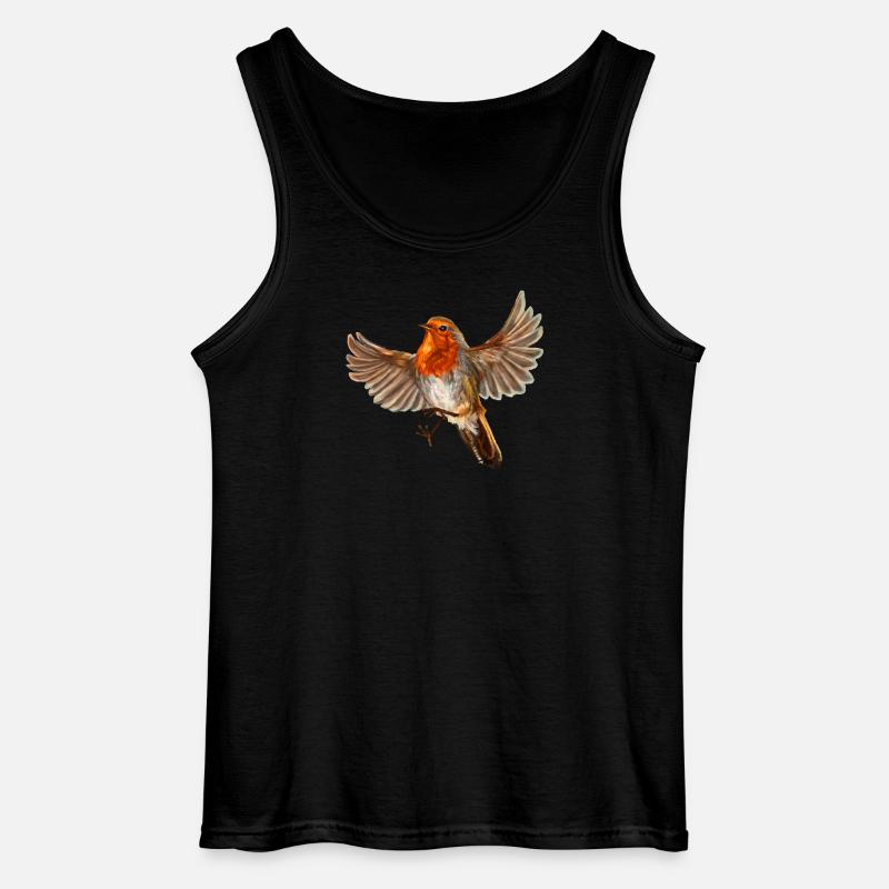 Roter Vogel - Gildan Männer Tank Top - Schwarz