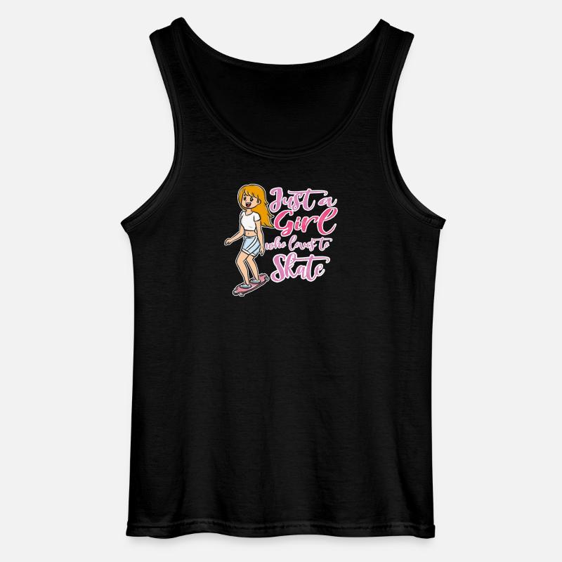 Skateboard - Gildan Männer Tank Top - Schwarz