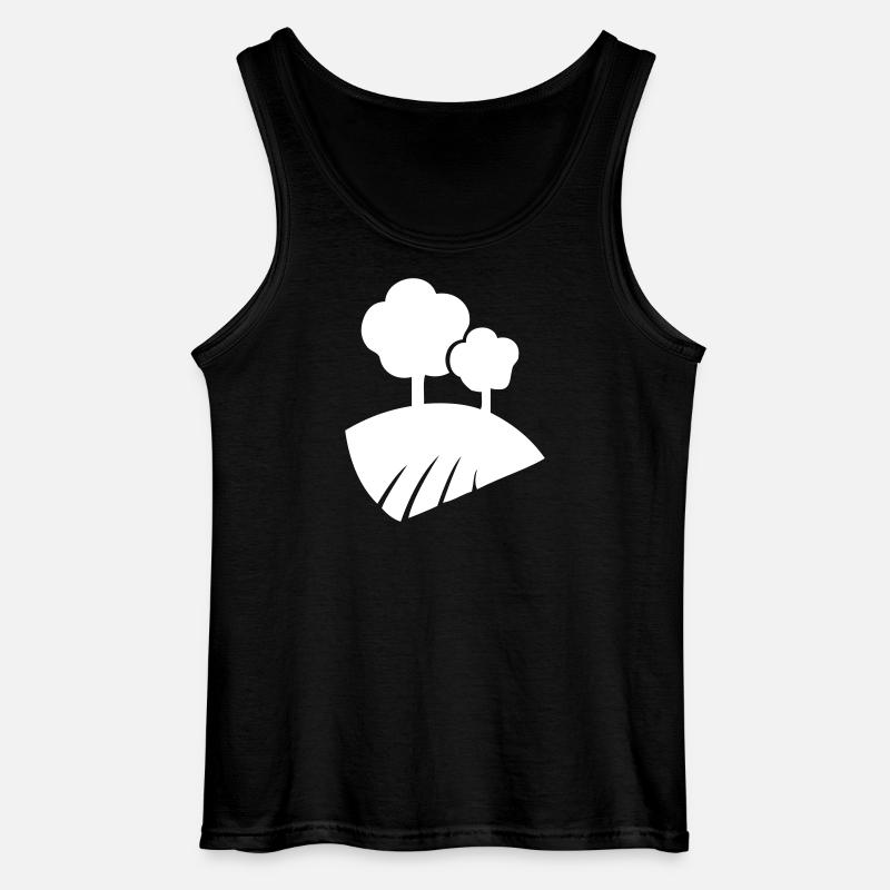 Landschaft mit Bäumen - Gildan Männer Tank Top - Schwarz